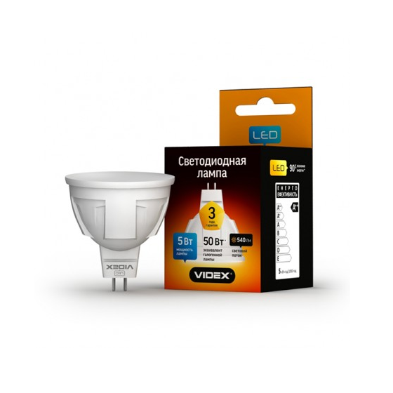 Лампа MR16 5W GU5.3 3000K 220V LED Videx Житомир - фото 1