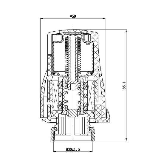 Термостатична головка Thermo Alliance Standart М30х1,5 SF254 Київ