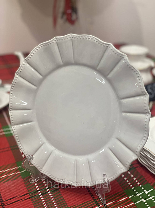 Набір тарілок 6 шт "Сurl" 26*2 см кам'яна кераміка Київ - фото 1
