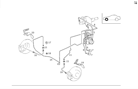 Mercedes-Benz  A2104210894 Кронштейн гальмівного шлангу та проводів на передньому лівому поворотному кулаку C-class W202 E-class W210 SLK R170 CLK Cou Одеса