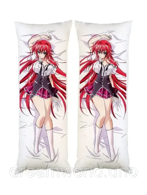 Подушка дакімакура Ріас Греморі Висна школа демонів декоративна подушка для обіймання двостороння 50х170 Харків - фото 1