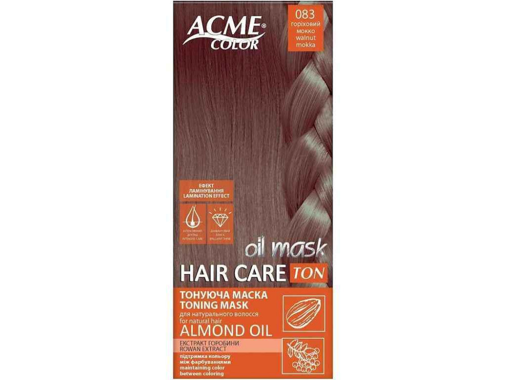Маска Тонирующая Ореховый мокко 083 Hair Care Ton oil mask ТМ Acme-Color Solmir Киев - изображение 1