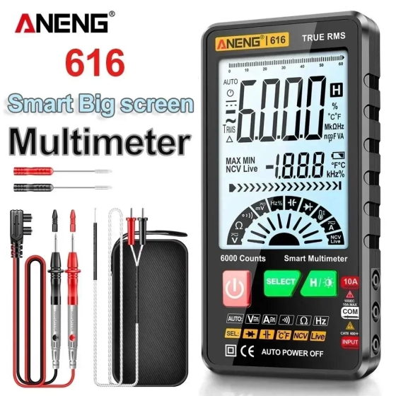 Цифровий мультиметр Aneng 616A Чорний Вінниця