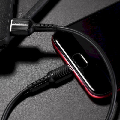 Дата кабель USB 2.0 AM to Micro 5P 1.0m 2A PVC BX16 black BOROFONE (6957531099499) Вінниця - фото 4