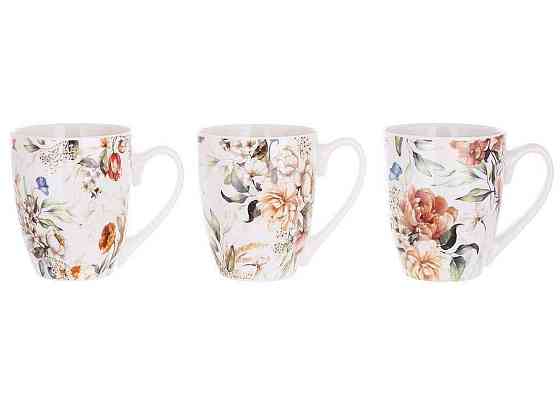 Чашка 425мл порцелянова Floral, 3 дизайни ТМ BONADI Київ