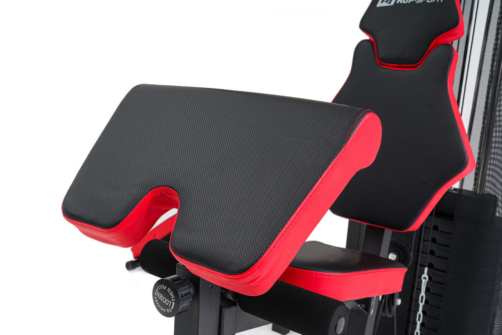 Силова багатофункціональна фітнес-станція HS-1054K з партою Скотта стек на 72 кг, боксерська груша, лавка, парта скота, бруси Київ - фото 8