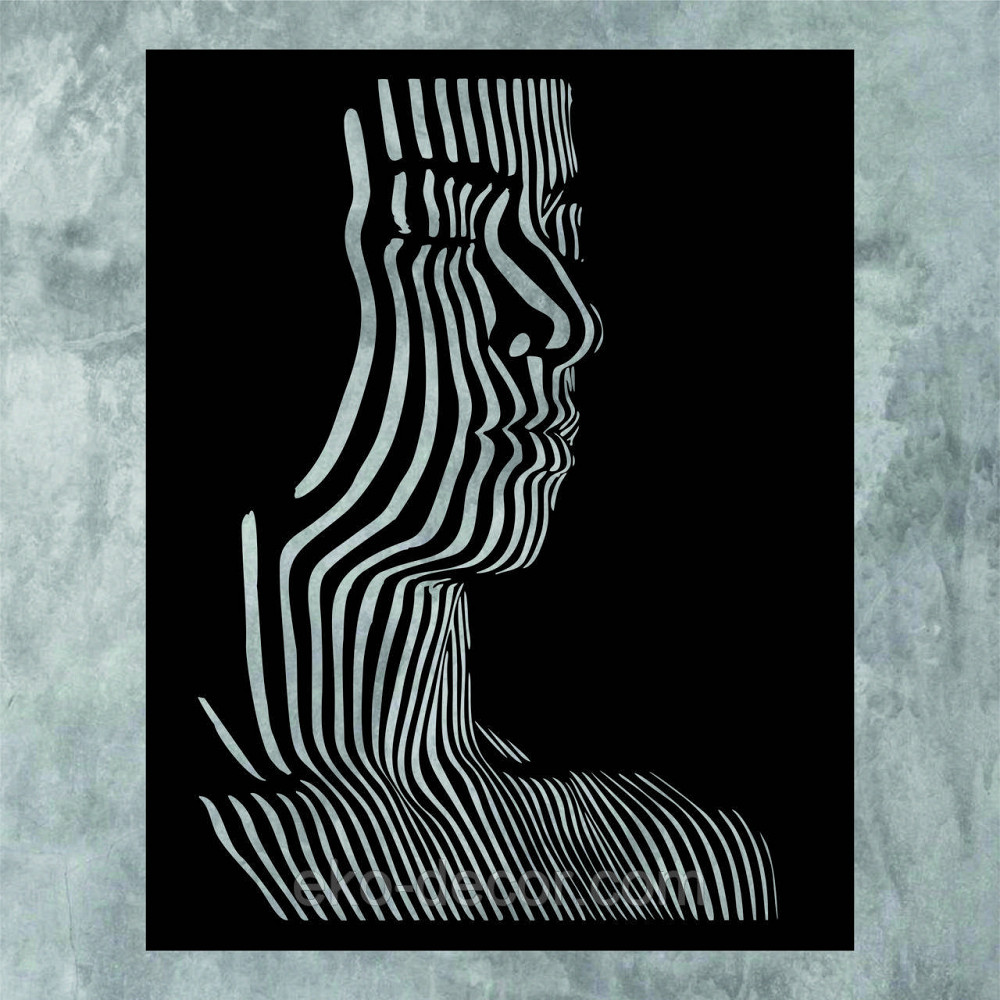 Декоративное настенное Панно «Силуэт женщины», Декор на стену 70*53 см, Черный Киев - изображение 8