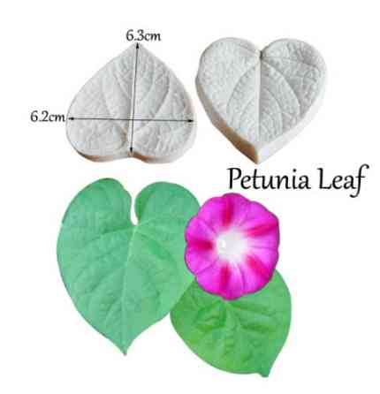 Силіконовий молд Листя петунії 62 на 63 мм білий Київ