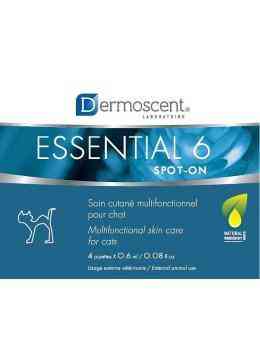 Средство по уходу за кожей и шестью кошек Dermoscent Essential 6 spot-on (синий) 4х0.6 мл срок до 01.27 Винница