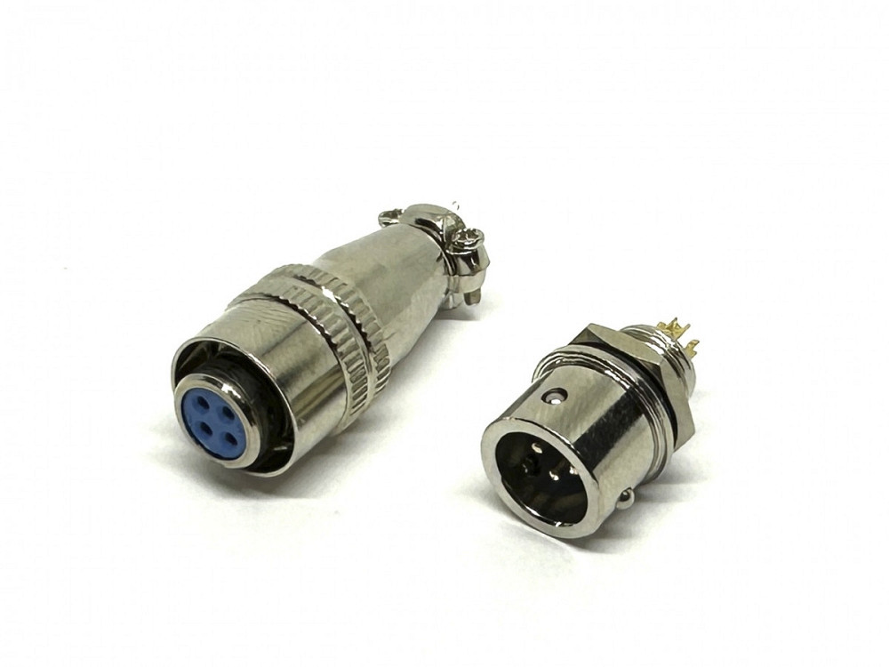 Роз'єм XS9 швидкороз'ємний 4pin (штекер кабельний+гніздо монтажне) Полтава - фото 1