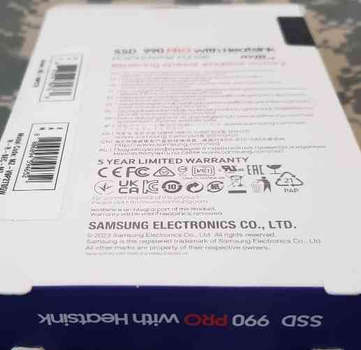 ОРИГІНАЛ!!! SSD Samsung 990 Pro with HEATSINK 2TB M.2 NVMe MZ-V9P2T0BW. Київ