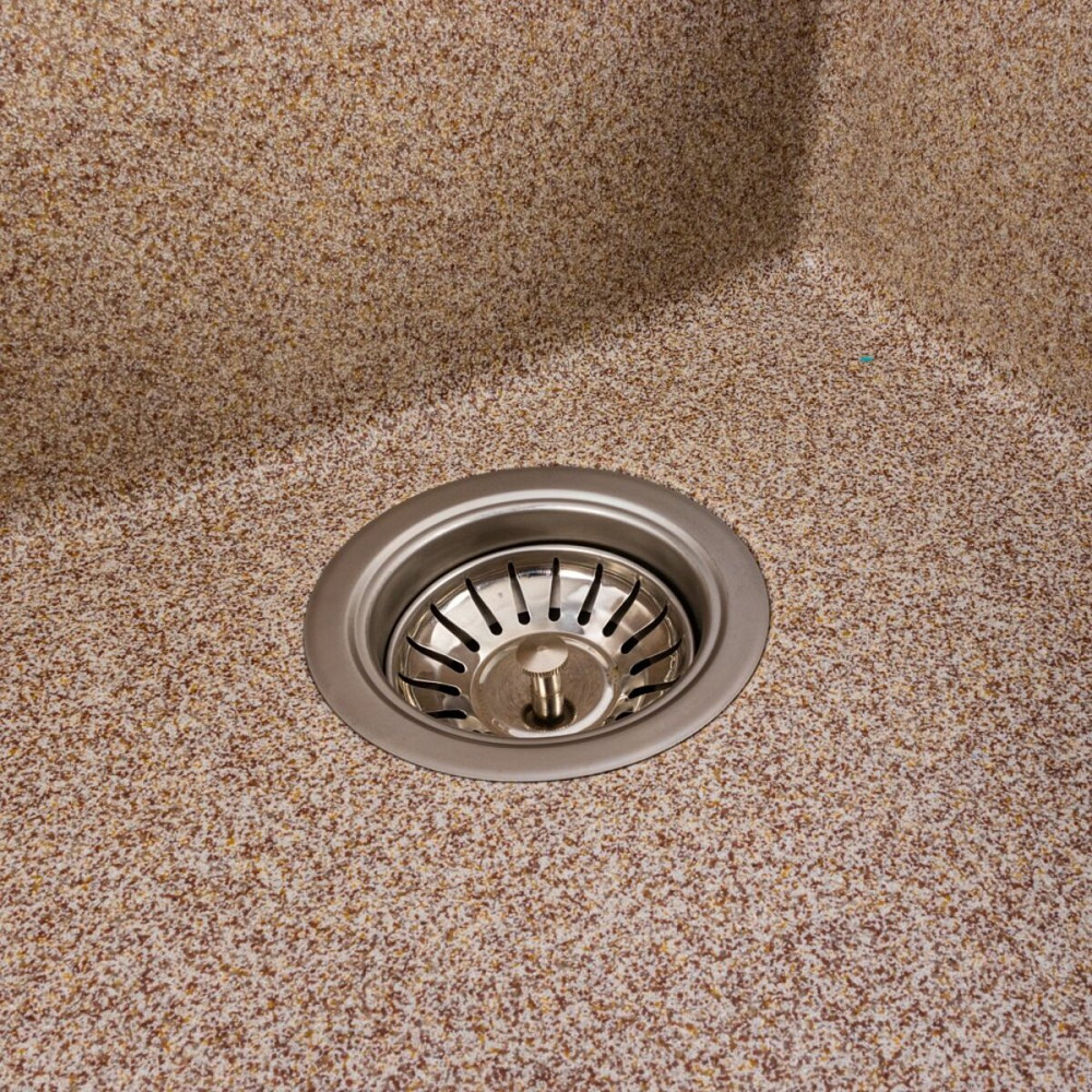 VALESO Гранітна мийка для кухні VALESO ROXY 3744 матова Карамель Коломия - фото 6