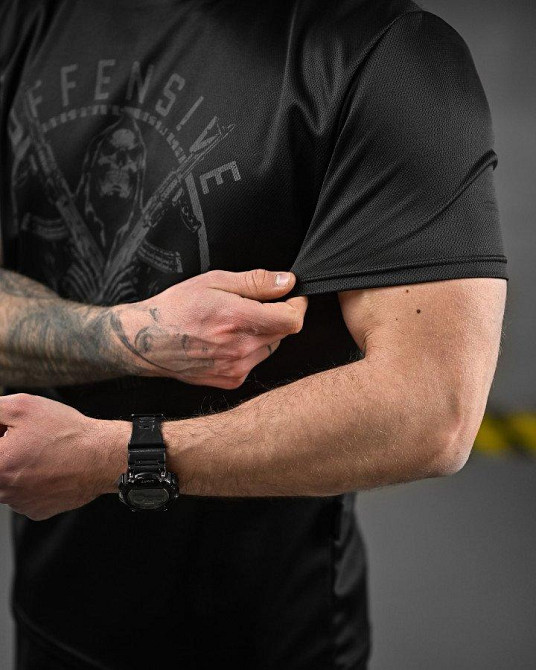 Тактическая потоотводящая футболка Oblivion black Defensive ДЛ6588 Одесса - изображение 8