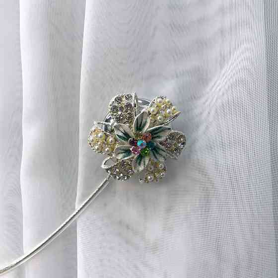 Магніти для штор та гардин "Flowers" набір 2 шт Різнокольоровий (81-232) Київ