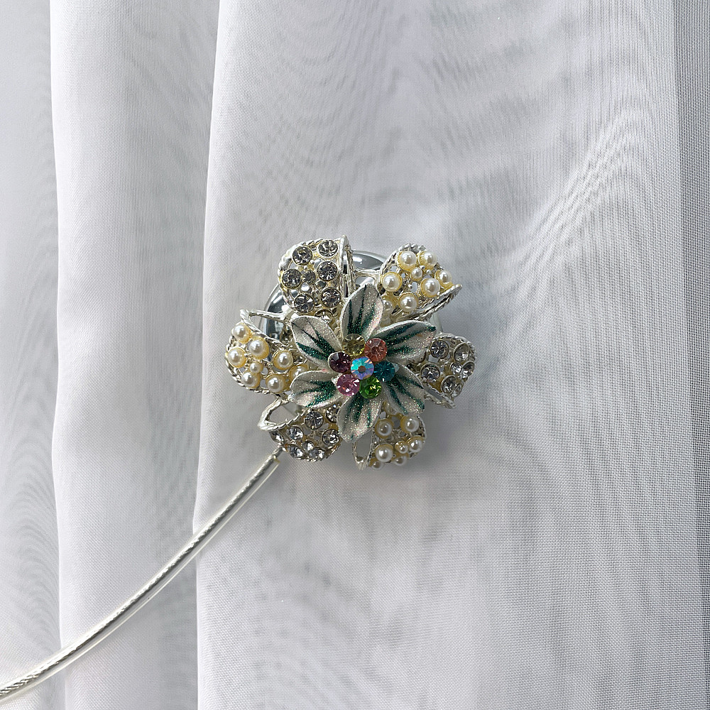 Магніти для штор та гардин "Flowers" набір 2 шт Різнокольоровий (81-232) Київ - фото 2