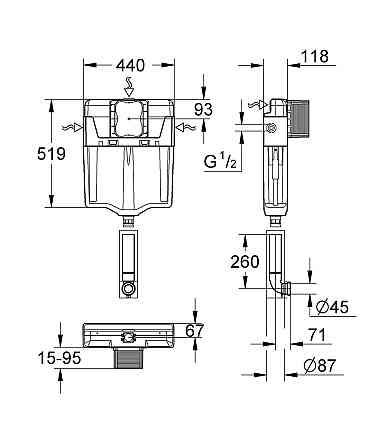 Змивний бачок GD 2 Grohe GD2   ( 38661000 ) 26648 Харків