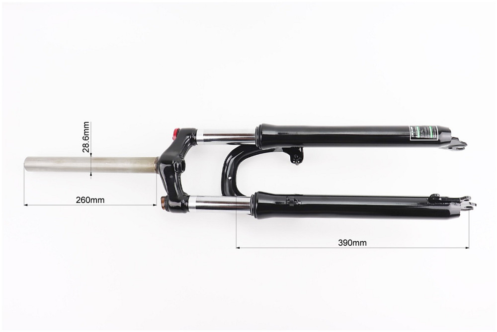 Вилка 29 "амортизаційна, без різьби 1-1/8" (28,6мм), шток 260мм, з ходом 75мм, V/Disk-brake, M Lockout, чорна LJ-641(сталева корона) Київ - фото 4