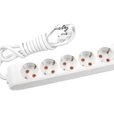 Мережевий подовжувач Panasonic X-tendia із заземленням 5 розетки, 2м (WLTB04522GR-UA) Вінниця - фото 1