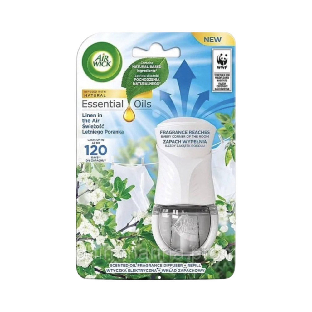 Електричний освіжувач повітря Air Wick Linen in the Air 19 мл Виноградов - изображение 2