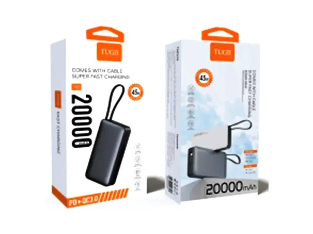 Power Bank TUGII Y45 20000 мАг, 77Вт·год, PD 45Вт, QC 22.5Вт, для ноутбука/MacBook Одеса - фото 1