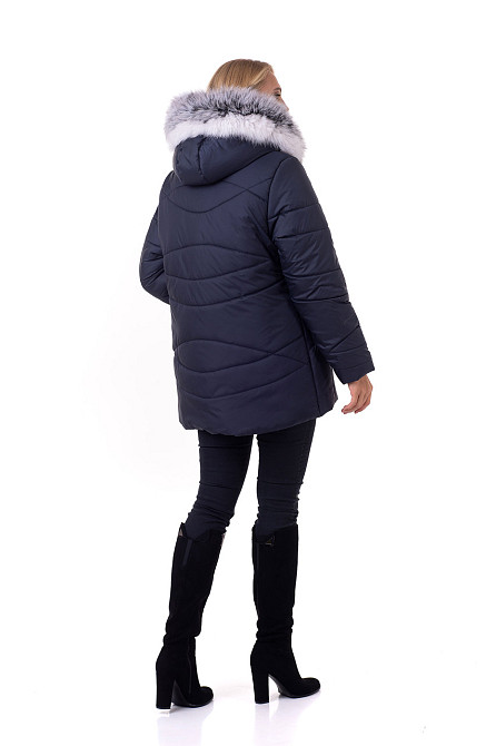 Короткий пуховик із хутром Київ - фото 3