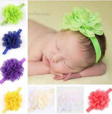 Детская черная повязка - окружность 40-50см, размер цветка 10-11см Киев