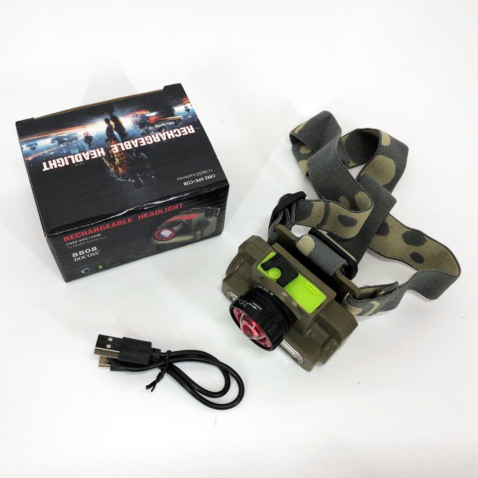 Потужний акумуляторний ліхтарик на голову, Яскравий світлодіодний потужний ліхтар IN-77 Львів - фото 2