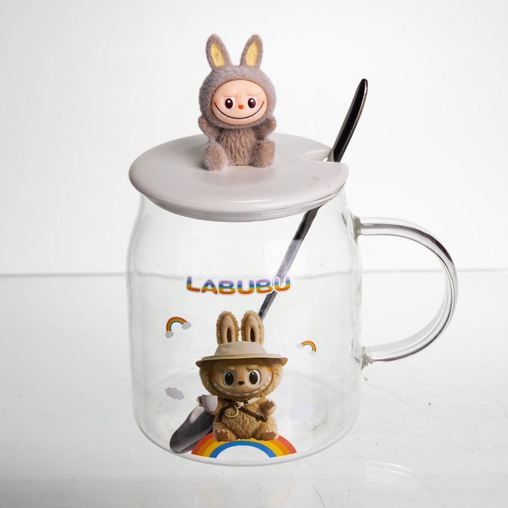 Новогодняя стеклянная чашка 