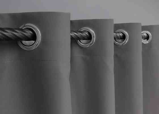 Комплект штор на люверсах VR-Textil Midnight № 1671ш 150х270 см 2 шт Серый (37-0208) Киев