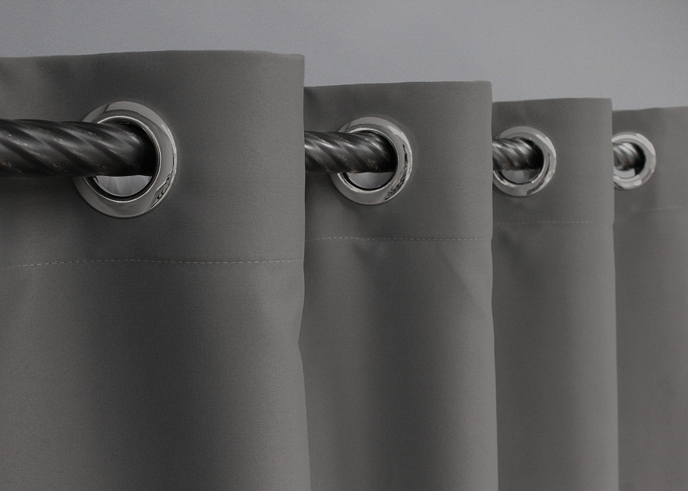 Комплект штор на люверсах VR-Textil Midnight № 1671ш 150х270 см 2 шт Серый (37-0208) Киев - изображение 6