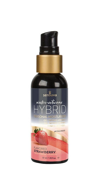 Змазка водно-силіконова Sensuva Hybrid Strawberry (57 мл) без цукру, можна для оральних пестощів Sex Aura Київ - фото 1
