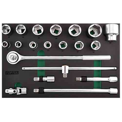 Набір головок з тріскачкою в ложементі 3/4" 20ед. TOPTUL GVD2010 Чернігів