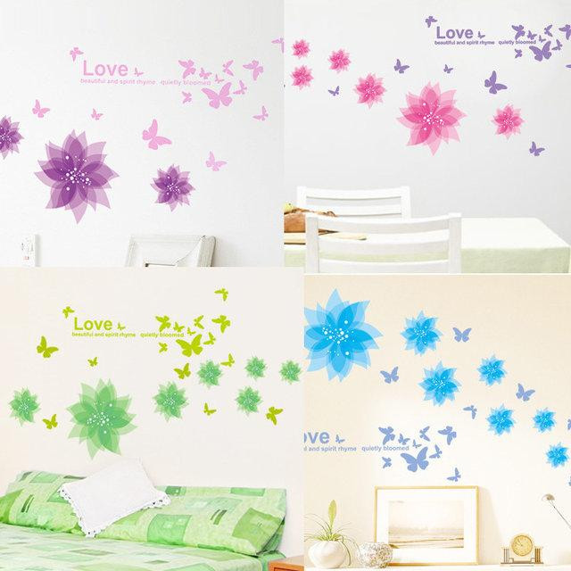 Наклейка в кімнату на стіну Квіти та метелики Київ - фото 1