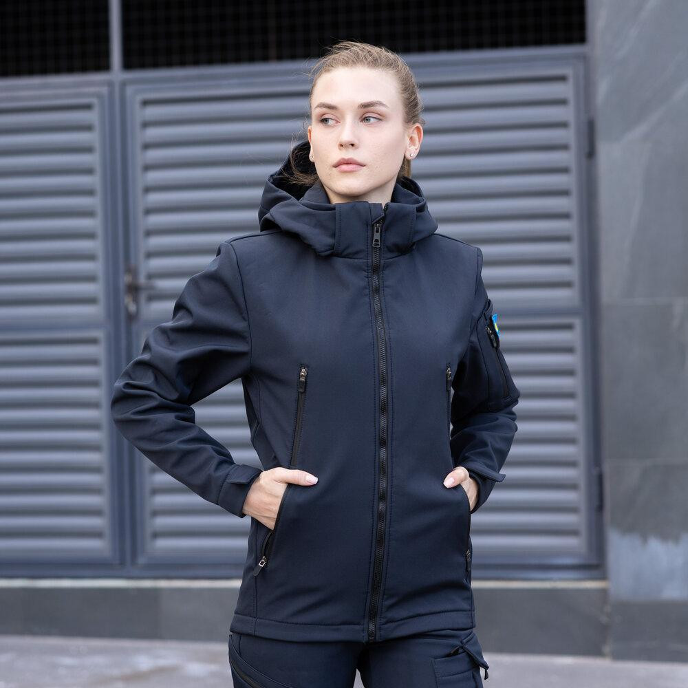 Женская тактическая демисезонная темно-синяя куртка Pobedov Motive Киев - изображение 5