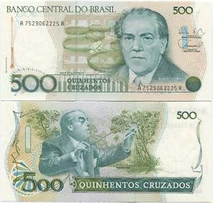 Бразилія/Brazil 500 Cruzados (1988) Pick 212d UNC Полтава - фото 1