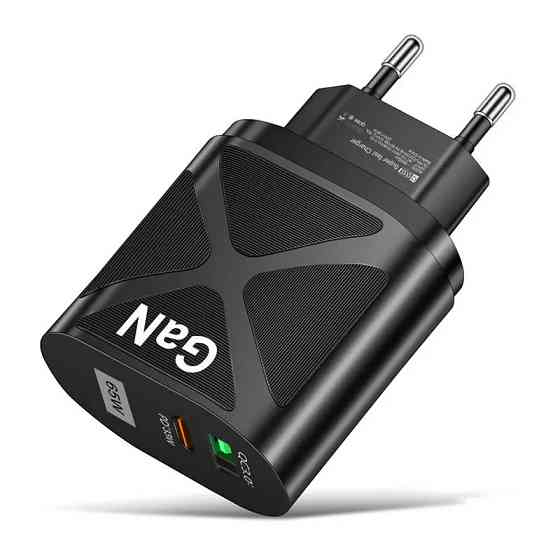 Зарядка швидка GaN 65Вт USB Type-C PD QC AC Prof BK389 Киев