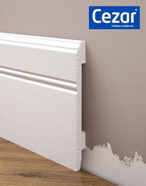 Плинтус под покраску из дюрополимера Элегант LPC - 18 (2м.п.) 107х10мм Днепр - изображение 1