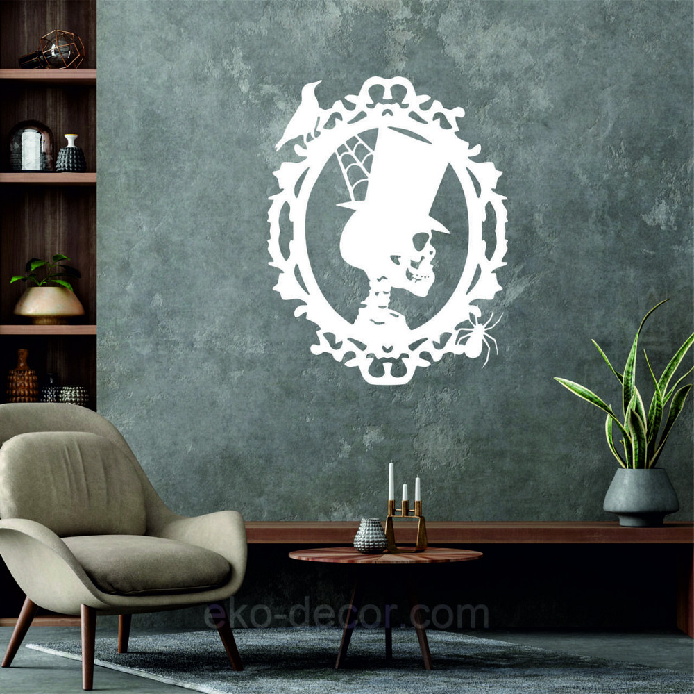 Декоративне настінне Панно «Скелет», Декор на стіну 110*85 см, Білий Київ - фото 8