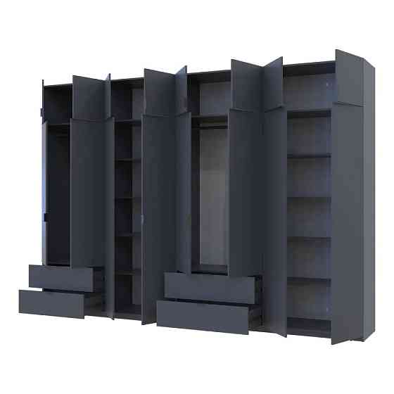 Шкаф для одежды Doros Лукас Графит 4+4 ДСП 340х50х240 DRS-011701 (42005141) Днепр