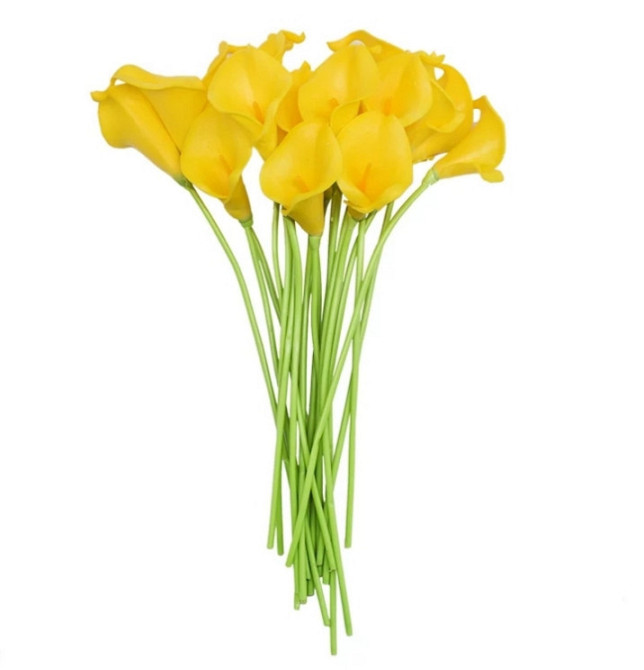 Штучні кали 5 шт 37 см жовтий Київ - фото 1