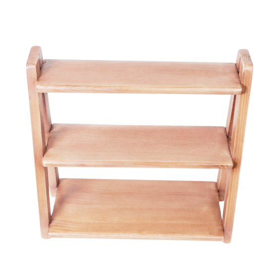 Универсальная деревянная полка из натурального дерева из ели, устойчивая и крепкая полчка (38х44х18 Каменец-Подольский