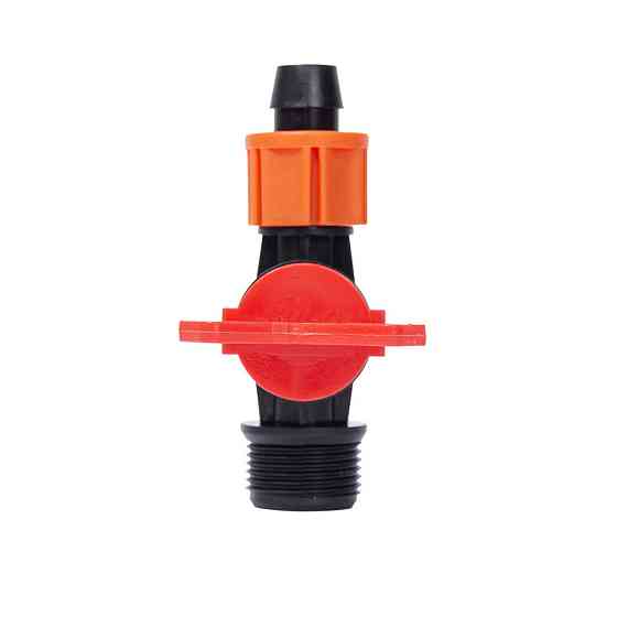 Кран для крапельної стрічки Ø16 мм н/р 3/4" FLORA (5079644) Київ