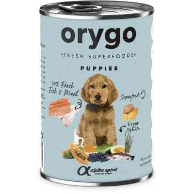 Консервы для собак Orygo Puppies влажный корм для щенков с лососем 400 г (8436586312299/8436586312398) Винница