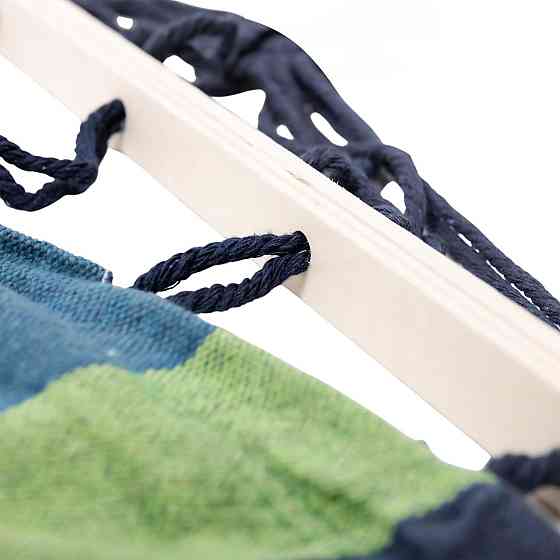 Туристический тканевый гамак с планкой, синий Киев