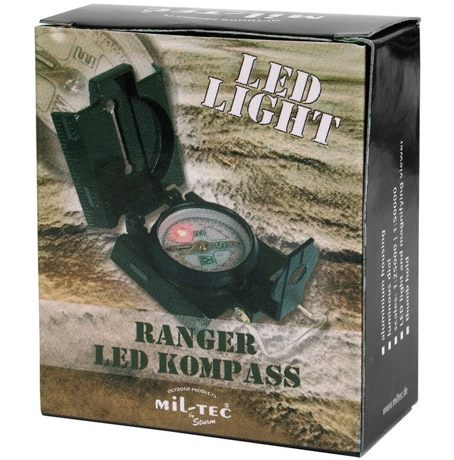 Тактический / Военный Компас с циферблатом 360° / 65° Mil-Tec от Sturm 