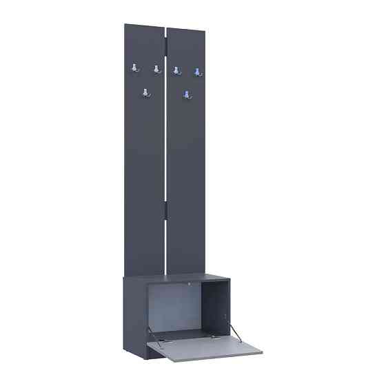 Вішалка з тумбою для взуття Doros Сола Графіт / Сірий 60х40х215 см DRS-011740 (44900343) Львів