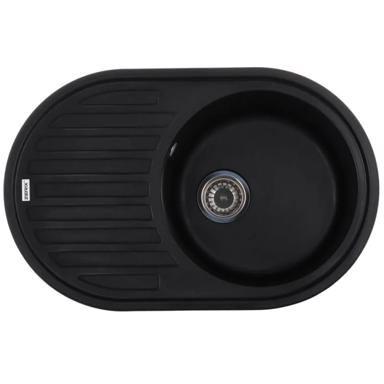 Мийка кухонна Zerix ZS-7750R-14 Чорний металік   ( ZX4562 ) 25771 Харьков