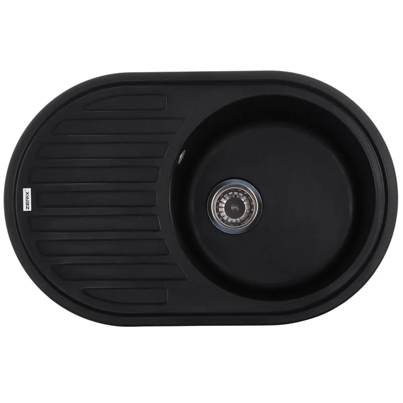 Мийка кухонна Zerix ZS-7750R-14 Чорний металік   ( ZX4562 ) 25771 Харьков - изображение 1