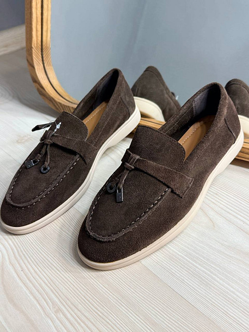 Туфлі жіночі Meideli 509-2 лофери з натуральної замші з китицями коричневі, 41, 26 см Київ - фото 11