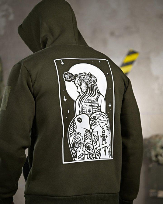 Милитари худи на флисе GENESIS Girl oliva ПП8139 Одесса - изображение 4